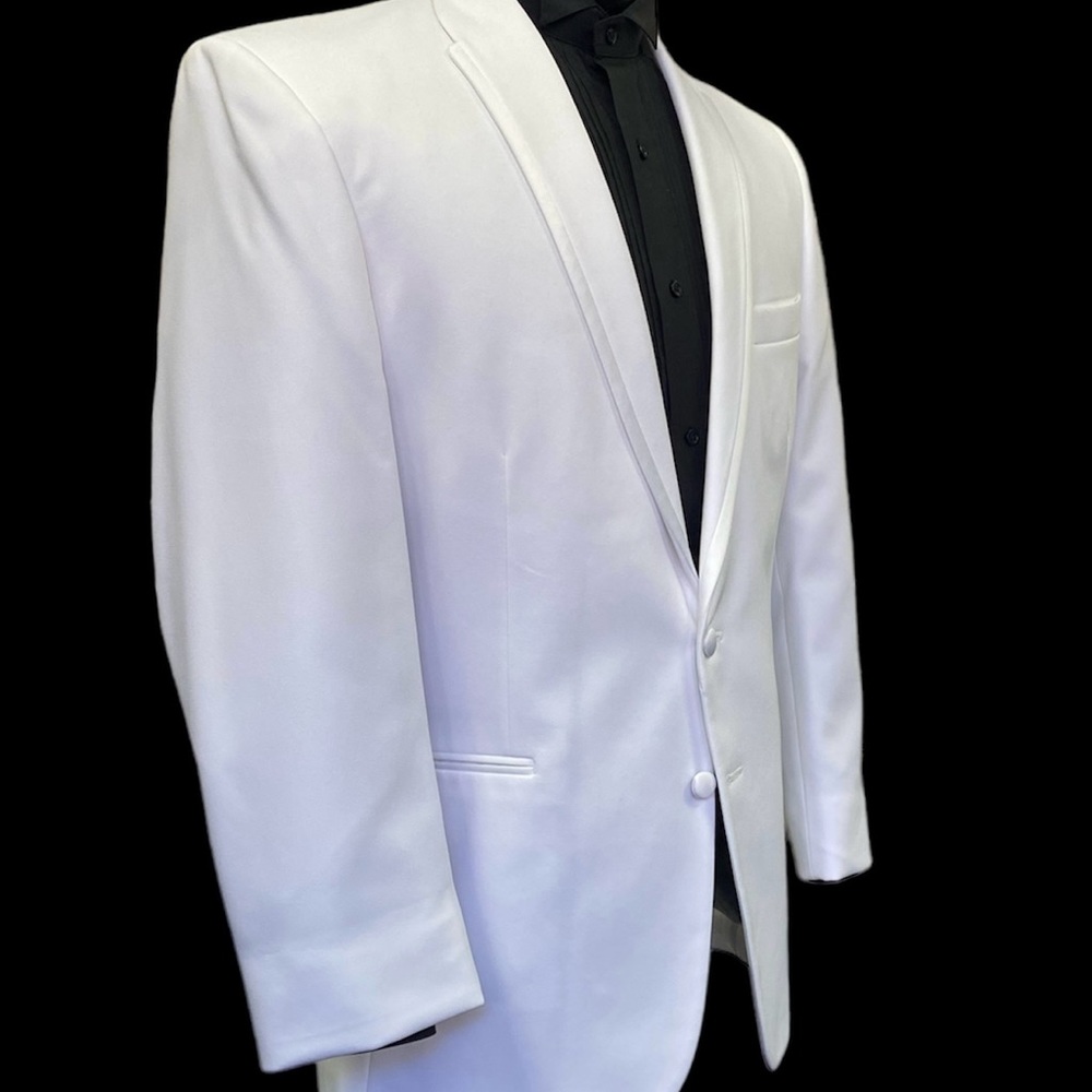 Men's White Tuxedo Jacket (LaStrada) - Modern Fit, Prom, Cruise, Formal - Picture 3 of 8